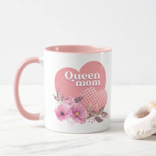 Queen mama_happy moederdag mok (Met donut)