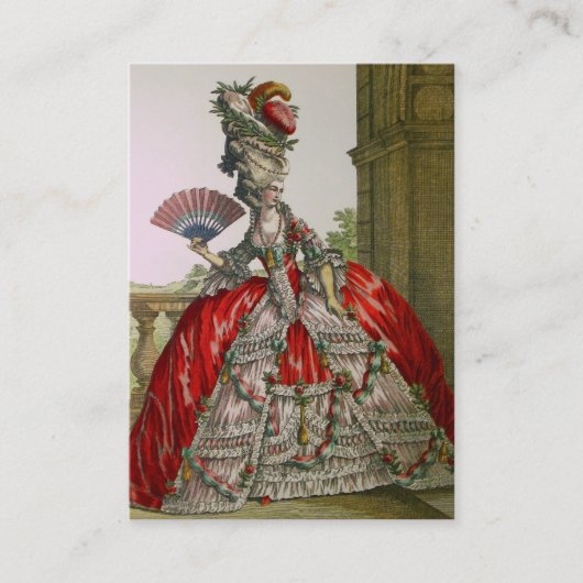 Queen Marie Antoinette ~ Visitekaartje groot (Voorkant)