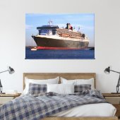 Queen Mary 2 Cruise Ship Canvas Afdruk (Insitu (Slaapkamer))