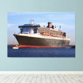 Queen Mary 2 Cruise Ship Canvas Afdruk (Insitu (Houten vloer))