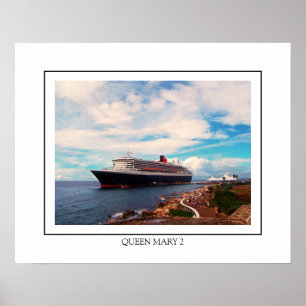 Queen Mary 2 Cruise Ship Poster