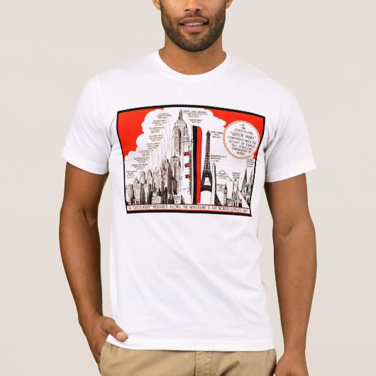 Queen Mary Comparison Chart T-shirt (Voorkant)