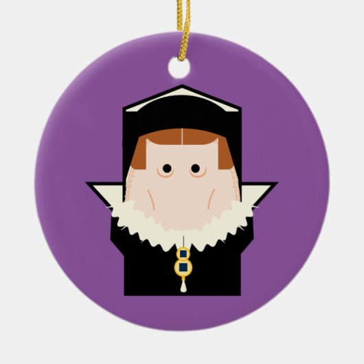 Queen Mary I Keramisch Ornament (Voorkant)