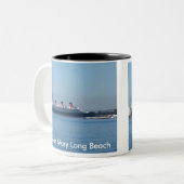 Queen Mary Long Beach Tweekleurige Koffiemok (Voorkant links)