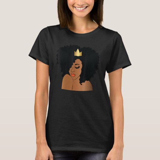 Queen Melanin Black History Month African American T-shirt (Voorkant)