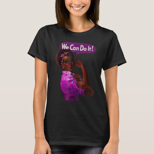 Queen Melanin Black History Month Afro African Pri T-shirt (Voorkant)