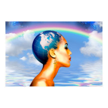 Queen Moeder Earth Rising - 36 x 24 inch