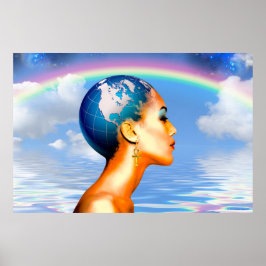 Queen Moeder Earth Rising - 36 x 24 inch Poster