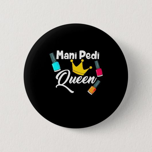 Queen Nail Artist Ronde Button 5,7 Cm (Voorkant)