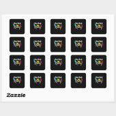 Queen Nail Artist Vierkante Sticker (Vel)