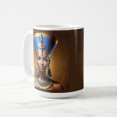 "Queen Nefertiti" Mooie oude Afrikaanse koningin Koffiemok (Voorkant links)