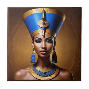 "Queen Nefertiti" Mooie oude Afrikaanse koningin Tegeltje