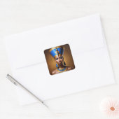 "Queen Nefertiti" Mooie oude Afrikaanse koningin Vierkante Sticker (Envelop)