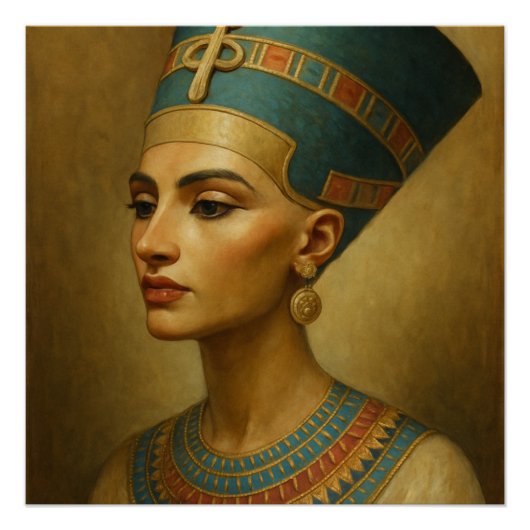 Queen Nefertiti Poster - Classic Egyptian Elegance (Voorkant)