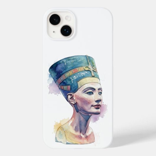 Queen Nefertiti Waterverf - Egyptische kunst Case-Mate iPhone Case (Achterkant)