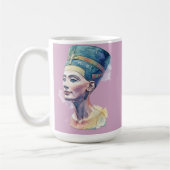 Queen Nefertiti Waterverf Mok - Egyptische kunst (Links)