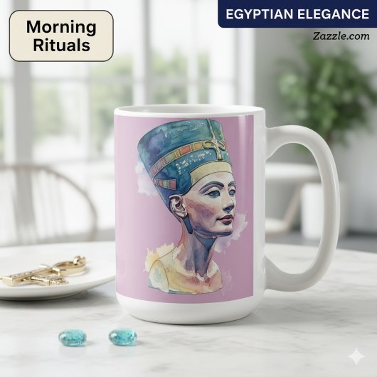 Queen Nefertiti Waterverf Mok - Egyptische kunst