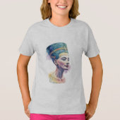 Queen Nefertiti Waterverf T-shirt – Egyptische kun (Voorkant)