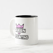 Queen of Accounting Tweekleurige Koffiemok (Voorkant links)
