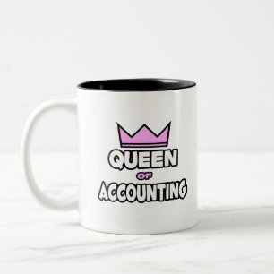 Queen of Accounting Tweekleurige Koffiemok