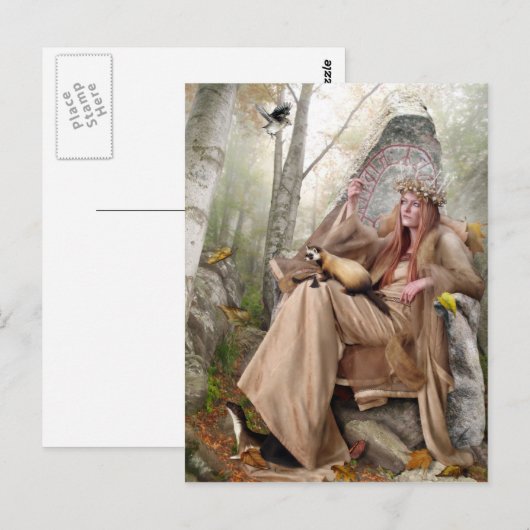 Queen of Autumn Briefkaart (Voorkant / Achterkant)