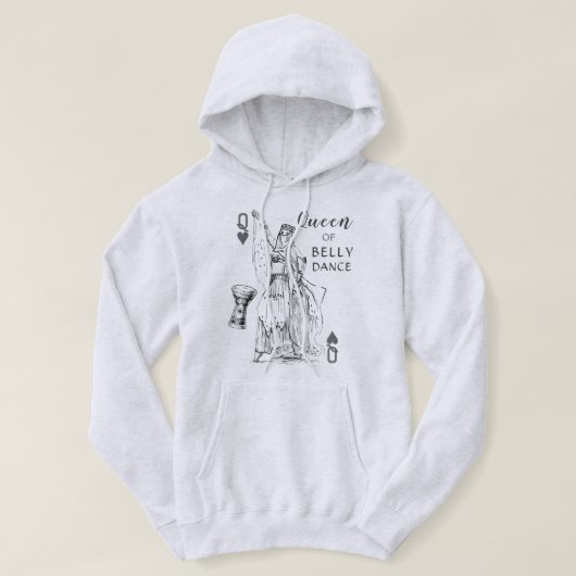 Queen of Belly Dance Basic Hoodie Sweatshirt (Design voorkant)