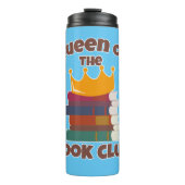 Queen of Book Club Epic Reader Fun Logo Thermosbeker (Voorkant)