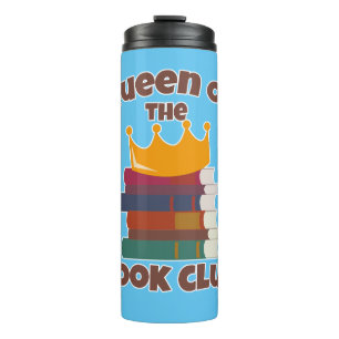 Queen of Book Club Epic Reader Fun Logo Thermosbeker