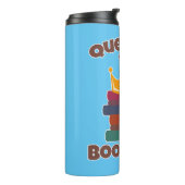 Queen of Book Club Epic Reader Fun Logo Thermosbeker (Gedraaid links)
