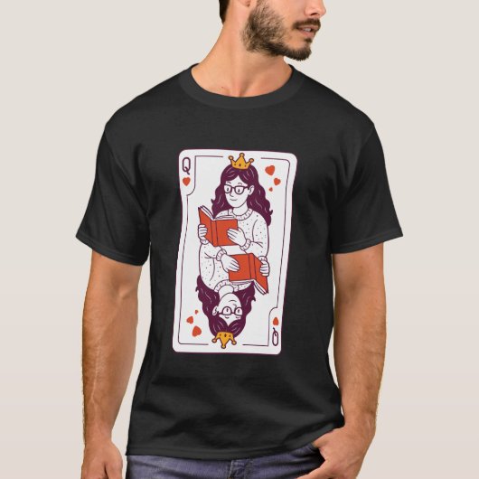 Queen of Books T-shirt (Voorkant)