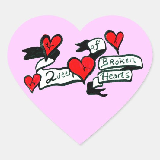 Queen of Broken Hearts Sticker (Voorkant)