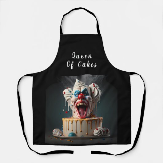 Queen of Cakes Enge Clown Cream Cake Schort (Voorkant)