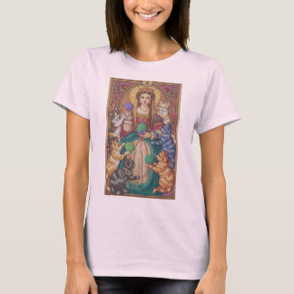Queen Of Cats Tarot Card T-shirt, Yarn Art Design T-shirt