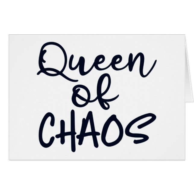 **QUEEN OF CHAOS** & WE LOVE IT VERJAARDAG WENSEN (Voorkant Horizontaal)