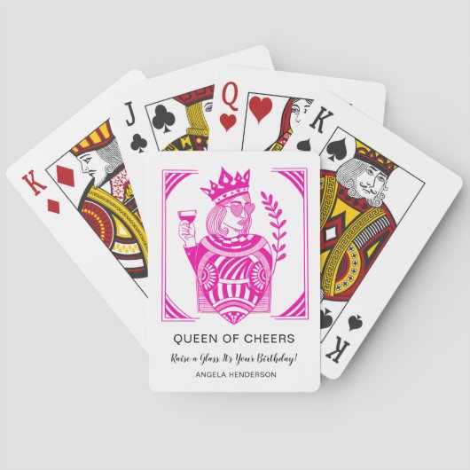 Queen of Cheers Birthday Playing Cards | Raise Pokerkaarten (Achterkant)