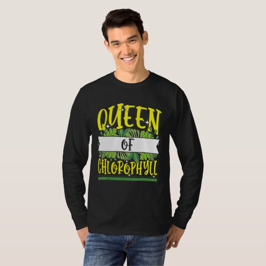 Queen of Chlorophyll Biology Green Planten Supplem T-shirt (Voorkant volledig)