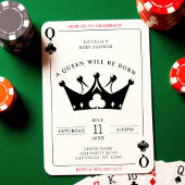 Queen of Clubs Casino Poker Kaart Baby shower