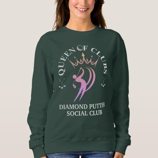 QUEEN OF CLUBS Vrouwen Golf  Trui (Voorkant)