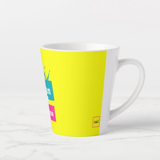 Queen of comms latte mok (Rechts)