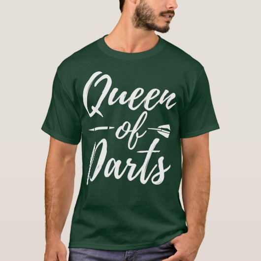 Queen of Darts Grappig Dart Toernooi League Team T-shirt (Voorkant)