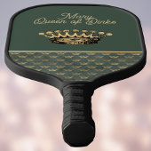 Queen of Dinks Groene Kroon Monogram Pickleball Paddle
