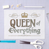 QUEEN OF EVERYTHING Elegant Rich Royal Crown groot Tissuepapier (Craft)