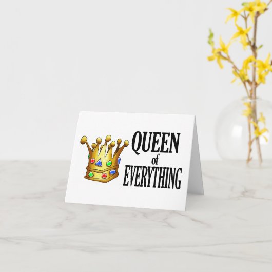 Queen of Everything Note Kaart (Gele Bloem)