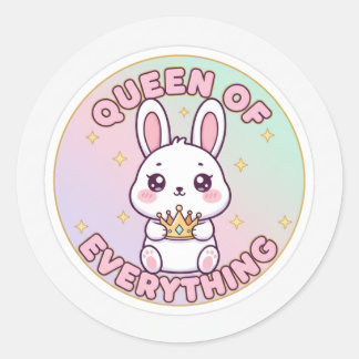 Queen of Everything Ronde Sticker