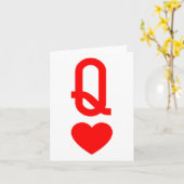 Queen Of Heart Koning En Koningin Easy Couple Hall Kaart (Gele Bloem)