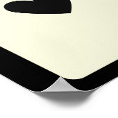 Queen of Heart Zwart Ace Kaart Poster Wall Art (Hoek)