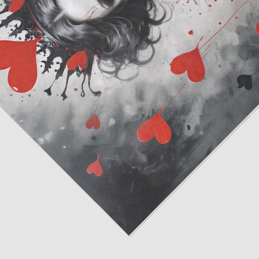 Queen of Hearts #2 - Decoupage- Tissuepapier (Detail)