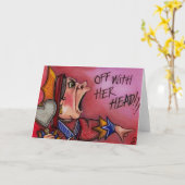 Queen of Hearts Alice in Wonderland Note Kaart (Gele Bloem)