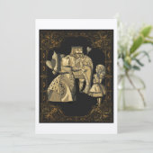 Queen of Hearts Alice Wonderland Invitation Card Kaart (Staand voorkant)