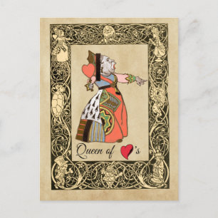 Queen of Hearts, Alice's Adventures in Wonderland Briefkaart